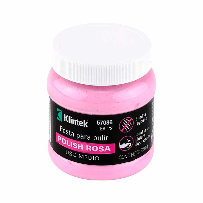 POLISH ROSA EN PASTA PARA AUTO 250 G USO MEDIO KLINTEK