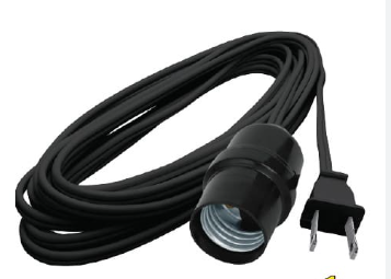 PORTALAMPARA CON CABLE DE 4MT AKSI