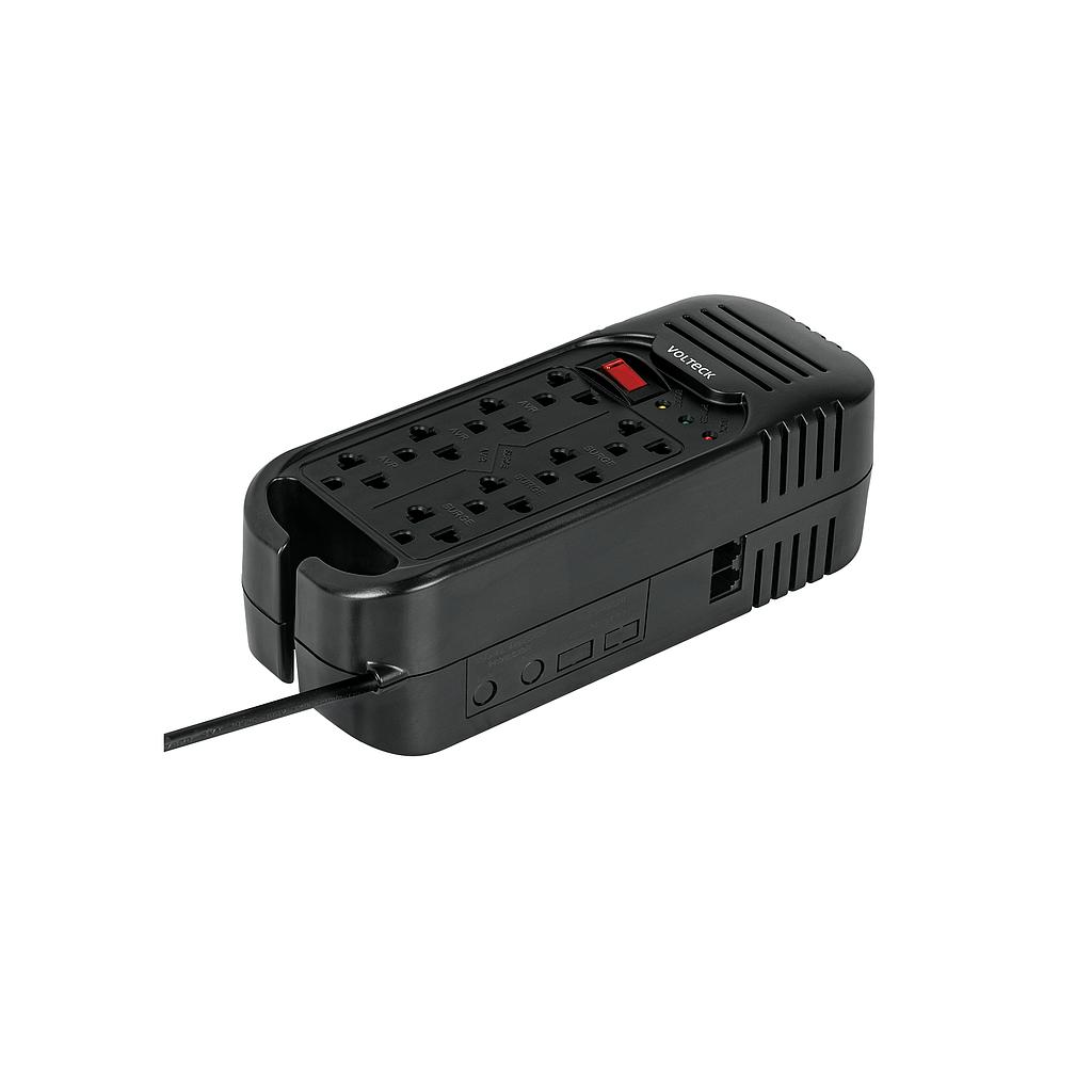 REGULADOR DE VOLTAJE DE 1600 VA / 800 W 8 CONTACTOS  VOLTECK