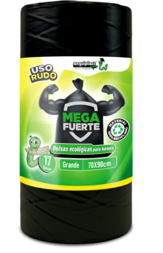 ROLLO DE BOLSA NEGRA 60 cm X 90 cm CON 20 PIEZAS  ANGUIPLAST