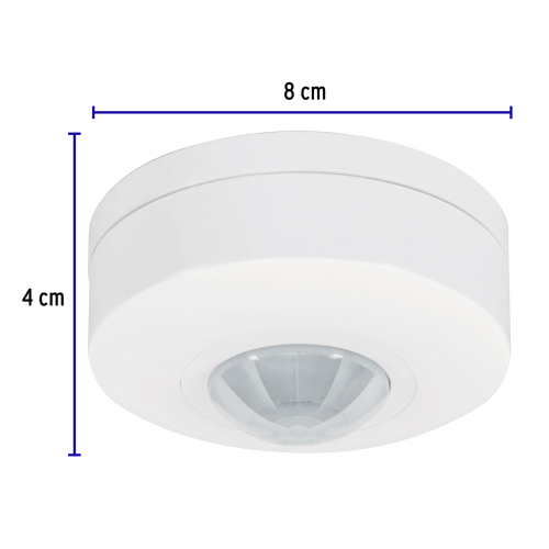 SENSOR DE MOVIMIENTO PARA TECHO, ALCANCE 6 M, VOLTECK