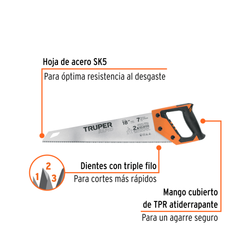 SERRUCHO 18 MANGO COMFORT GRIP TRUPER