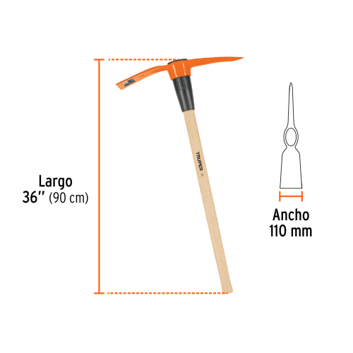 TALACHO PICO 5LB CON MANGO MADERA TRUPER