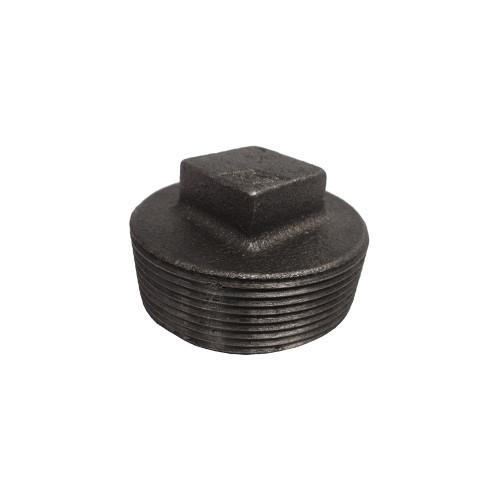 TAPON MACHO DE FIERRO NEGRO ROSCABLE DE 1/2" CEDULA 40