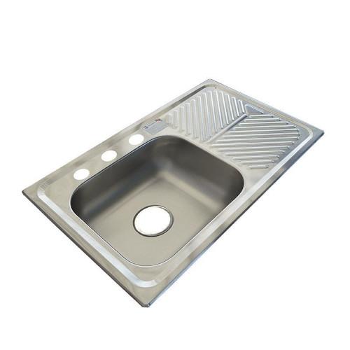 TARJA ACERO INOXIDABLE 80 X 52 cm ESCURRIDOR DERECHO DE EMPOTRAR M102 EB TECNICA