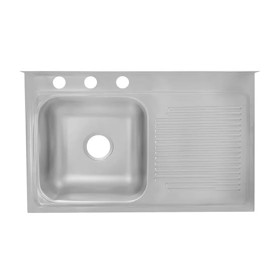 TARJA INOX 75X48CM ESCURIDOR DERECHO SOBREPONER