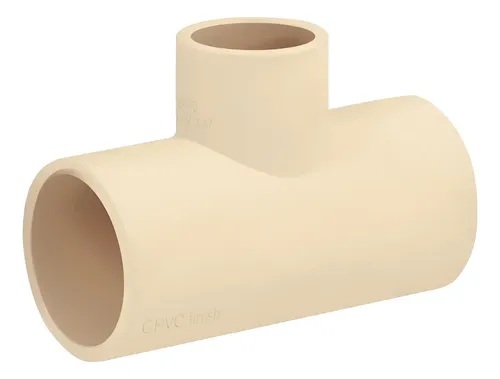 TEE CEMENTAR CON REDUCCION DE 3/4" X 3/4" X 1/2" CPVC CTS sobre pedido