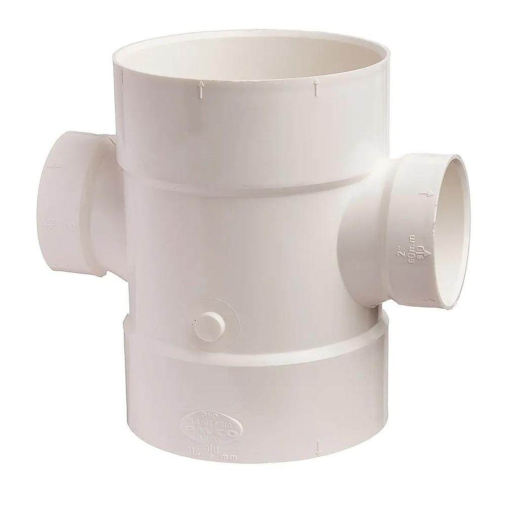 TEE SANITARIO DOBLE 4" X 2" CEMENTAR
