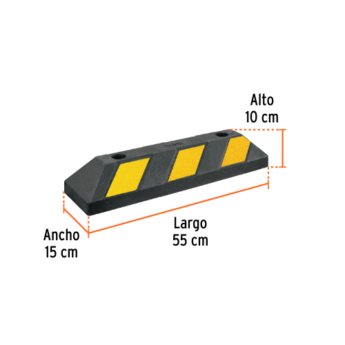 TOPE DE 55 cm PARA ESTACIONAMIENTO TRUPER
