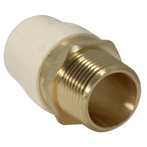 ADAPTADOR MACHO CON INSERCION DE METAL DE 1-1/4" CPVC CTS