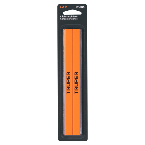 BLISTER CON 2 LAPICES DE 18CM PARA CARPINTERO TRUPER