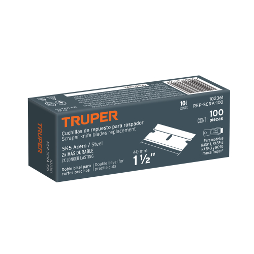 CAJA CON 100 CUCHILLAS DE REPUESTO PARA RASP-3 2 1 Y NC-10
