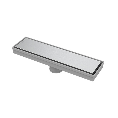 COLADERA LINEAL 2 EN 1 CON ESPACIO PARA INSERTO CERAMICO DE 30 CM ACERO INOXIDABLE. COFLEX