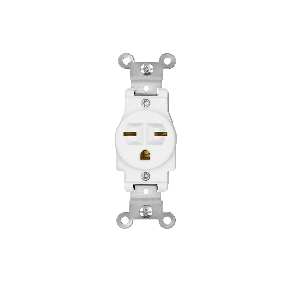 CONTACTO SENCILLO, CARA DE CHINO, STANDARD, BLANCO, VOLTECK