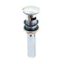 CONTRA CROMADA CON TAPON PUSH PARA LAVABO con rebosadero
