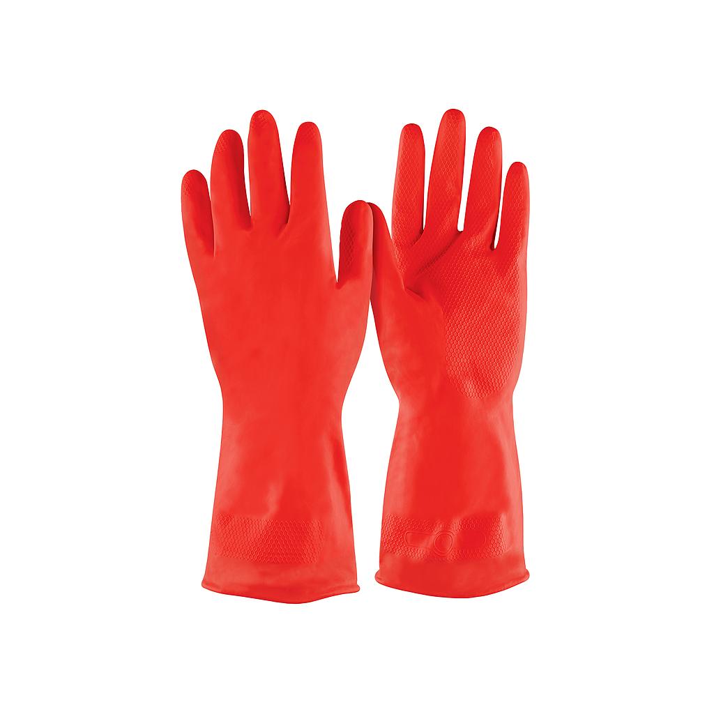 GUANTE DE LATEX PARA LIMPIEZA ROJO GRANDE PRETUL