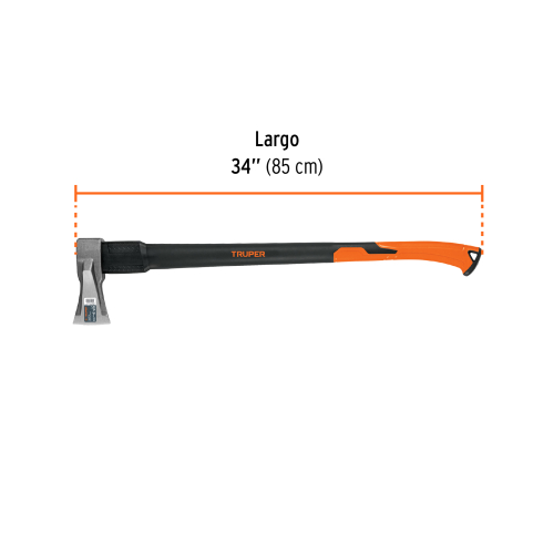 HACHA P/RAJAR MADERA 4.5 LB MANGO FIBRA DE VIDRIO 34 TRUPER