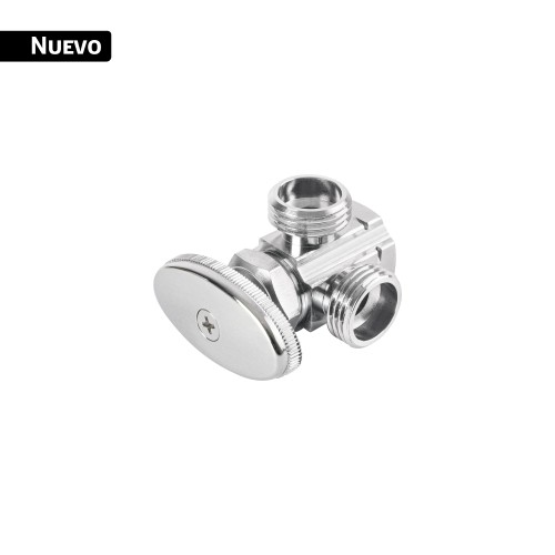 LLAVE ANGULAR DOBLE SALIDA 1/2 Plg. MULTIVUELTA ROSCABLE FOSET