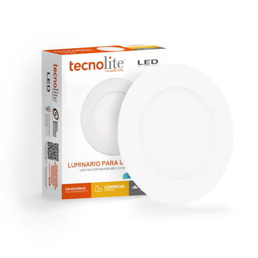 LUMINARIO PARA USO INTERIOR EMPOTRADO LED 6W BLANCO 6500K TECNOLITE
