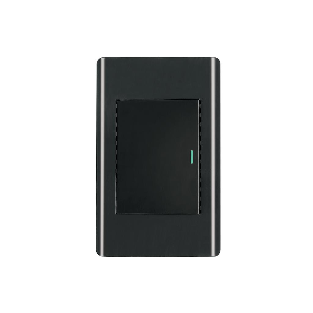 PLACA ARMADA NEGRA 1 APAGADOR 3  MODULOS VOLTECK