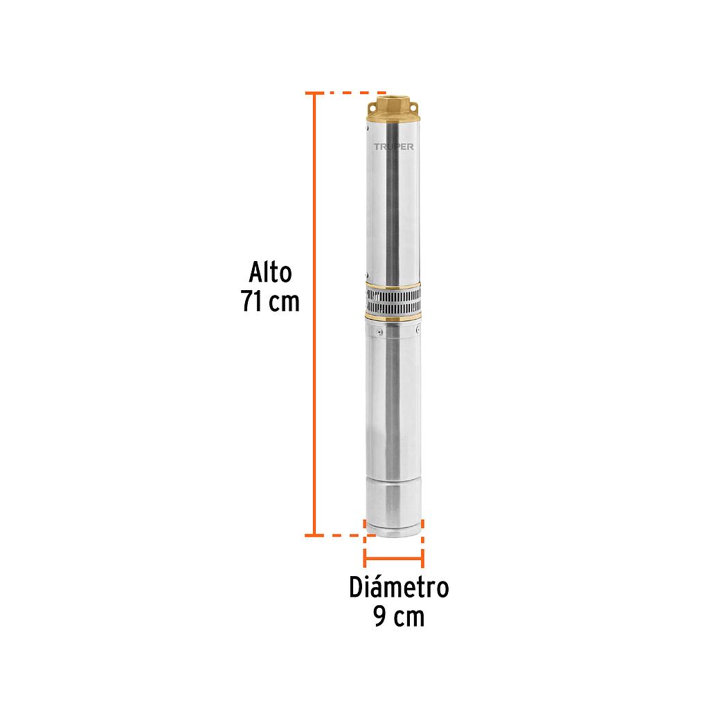 BOMBA SUMERGIBLE TIPO BALA 1HP USO AGRICOLA 220V no causa iva TRUPER