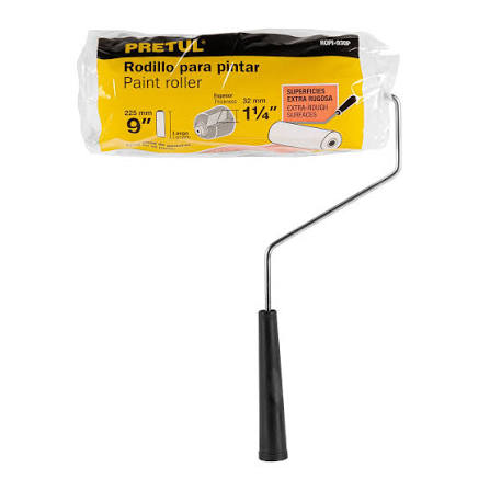 RODILLO P/PINTAR,9 X 1-1/4,SUPERFICIES EXTRARRUGOSAS,PRETUL