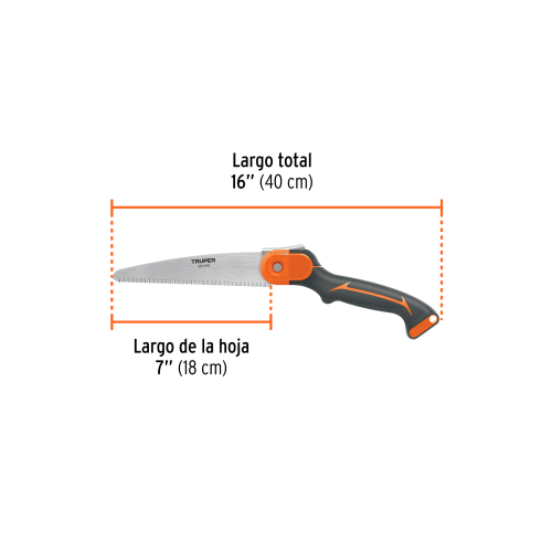 SERRUCHO PLEGABLE 7 HOJA RECTA 11 DPP MANGO PLÁSTICO,TRUPER
