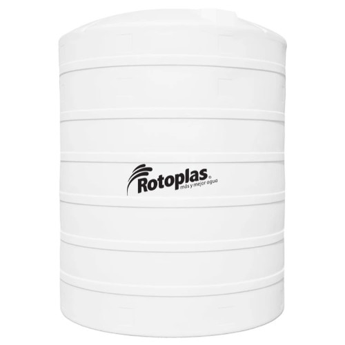 TANQUE VERTICAL DE 15 000 L REFORZADO AL 40 % NEUTRO ROTOPLAS