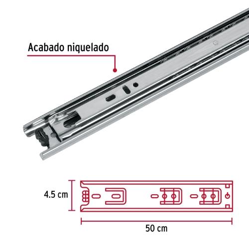 BOLSA CON 2 CORREDERAS EXTENSIN 50 CM PARA CAJN ANCHO 4.5 CM