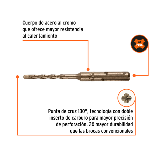 BROCA 3/16X4 P/CONCRETO SDS PLUS TRUPER