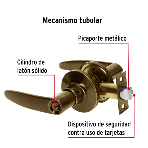CERRADURA MANIJA TURN PARA RECAMARA LATON ANTIGUO CIL LATON