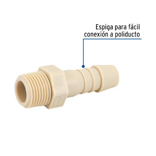 ADAPTADOR MACHO 1/2 INSERCION POLIPROPILENO