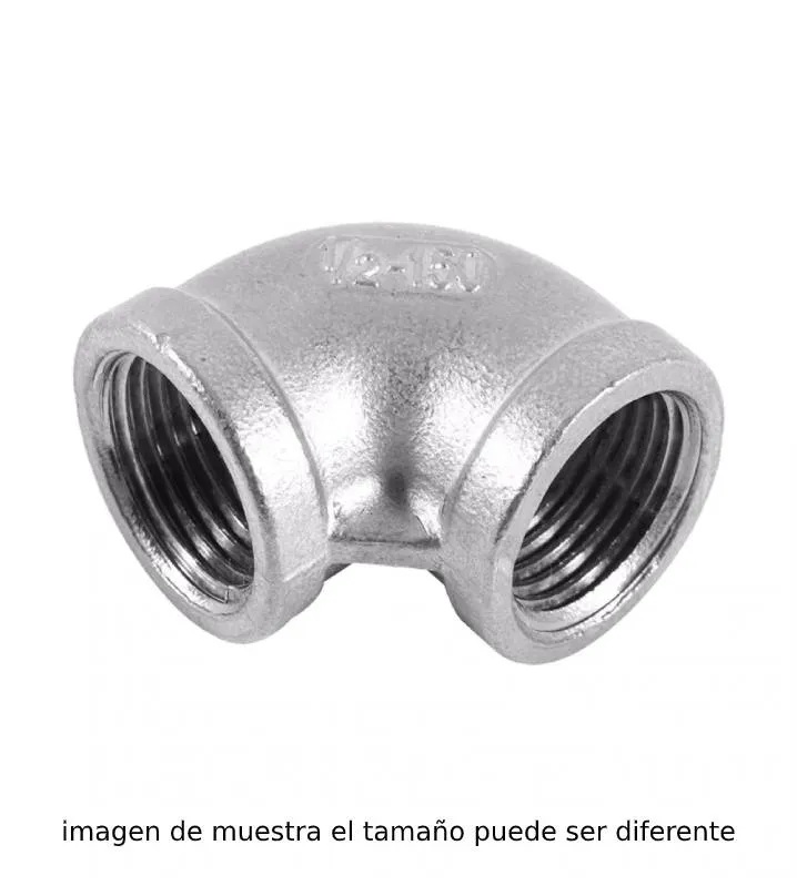 CODO DE ACERO INOXIDABLE ROSCABLE DE 1" X 90º CEDULA 40 T304