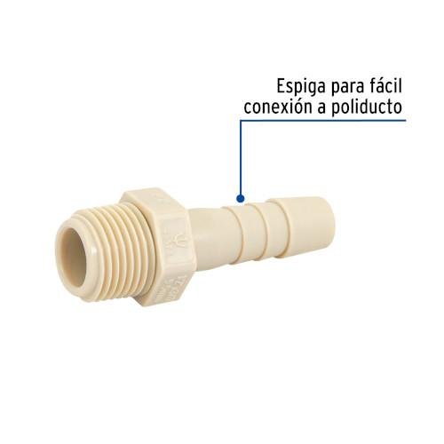 ADAPTADOR INSERCION ROSCA EXTERIOR DE 1/2 Plg. X 3/8 Plg. FOSET