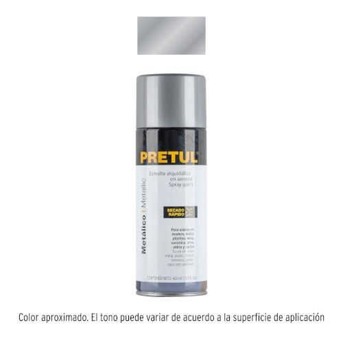 PINTURA EN AEROSOL METÁLICA  PLATA  400 ml  PRETUL