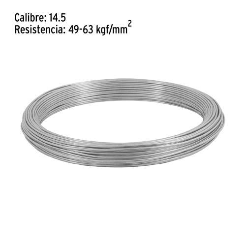 ALAMBRE GALVANIZADO CALIBRE 14.5 ROLLO DE 1 KG FIERO
