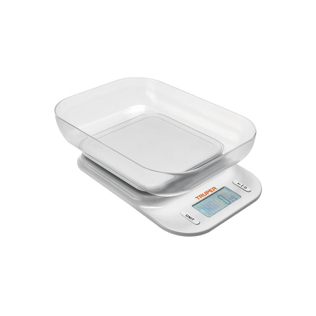 BASCULA DIGITAL PARA COCINA CON TAZON 5KG TRUPER