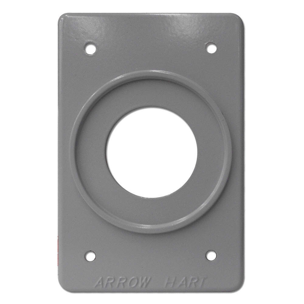 PLACA PARA RECEPTACULO SENCILLO DE USO RUDO DE ALUMNIO