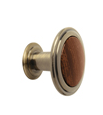 PERILLA METALICA LATON ANTIGUO INSERTO MADERA HERMEX