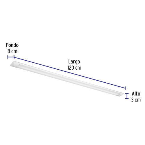 LUMINARIO LINEAL DELGADO DE LED 36W PARA GABINETE VOLTECK