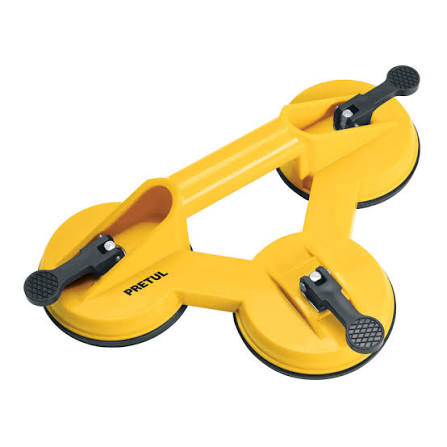VENTOSA DE PLASTICO PARA VIDRIO 3 COPAS SUCCION PRETUL
