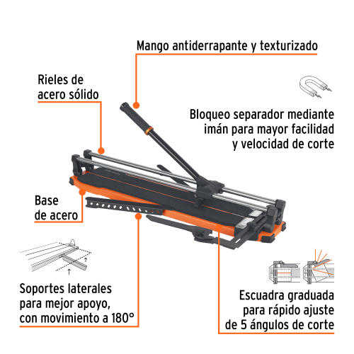 CORTADOR DE AZULEJO 25 63CM GRAN FORMATO C/MALETIN TRUPER