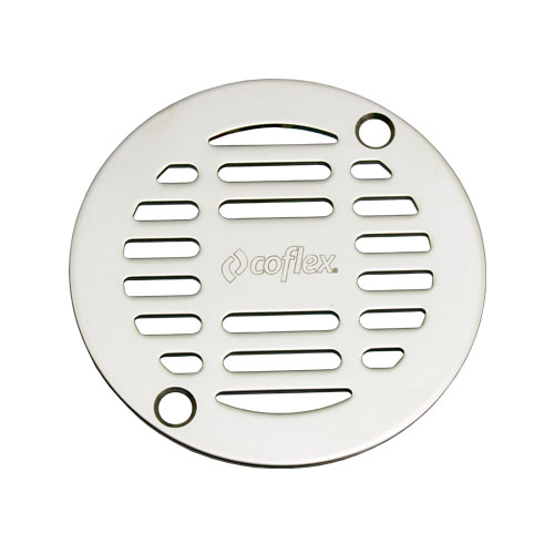 REJILLA REDONDA DE ACERO PARA COLADERA DE 2" COFLEX