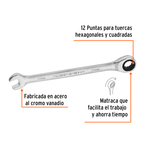 LLAVE COMBINADA C/MATRACA 10MM TRUPER