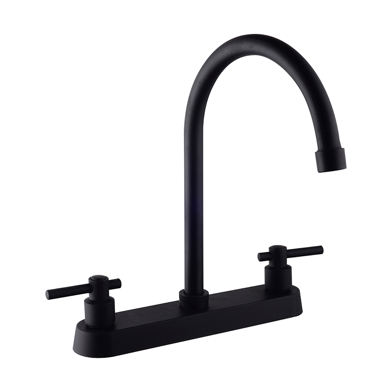 MEZCLADORA DE 8" CON MANERAL TIPO PALANCA PARA FREGADERO ACABADO NEGRO DICA sobre pedido