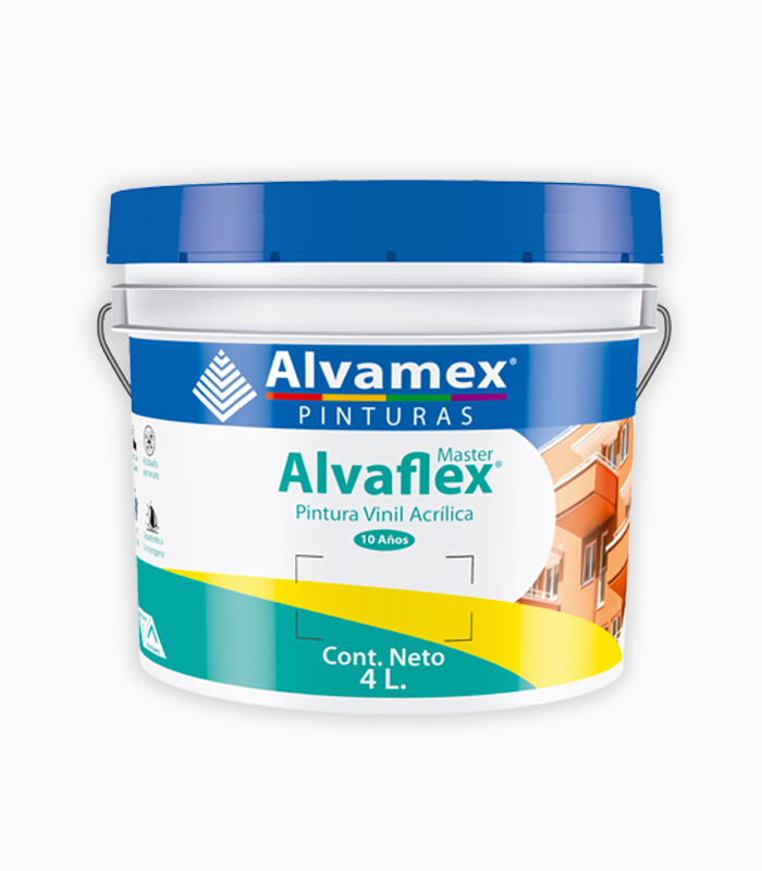 PINTURA VINILICA ALVAFLEX 4 LTS BLANCO MATE AFM1200
