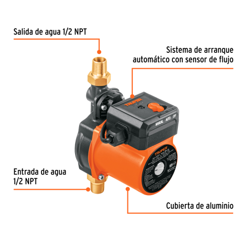 BOMBA PRESURIZADORA 1/6 HP TRUPER