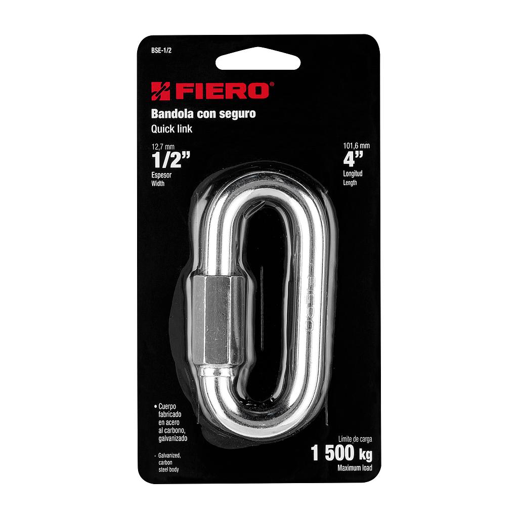 BANDOLA DE ACERO DE 1/2" CON SEGURO FIERO