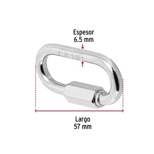BANDOLA DE ACERO CON SEGURO 1/4 FIERO