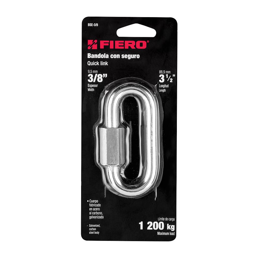 BANDOLA DE ACERO DE 3/8" CON SEGURO FIERO